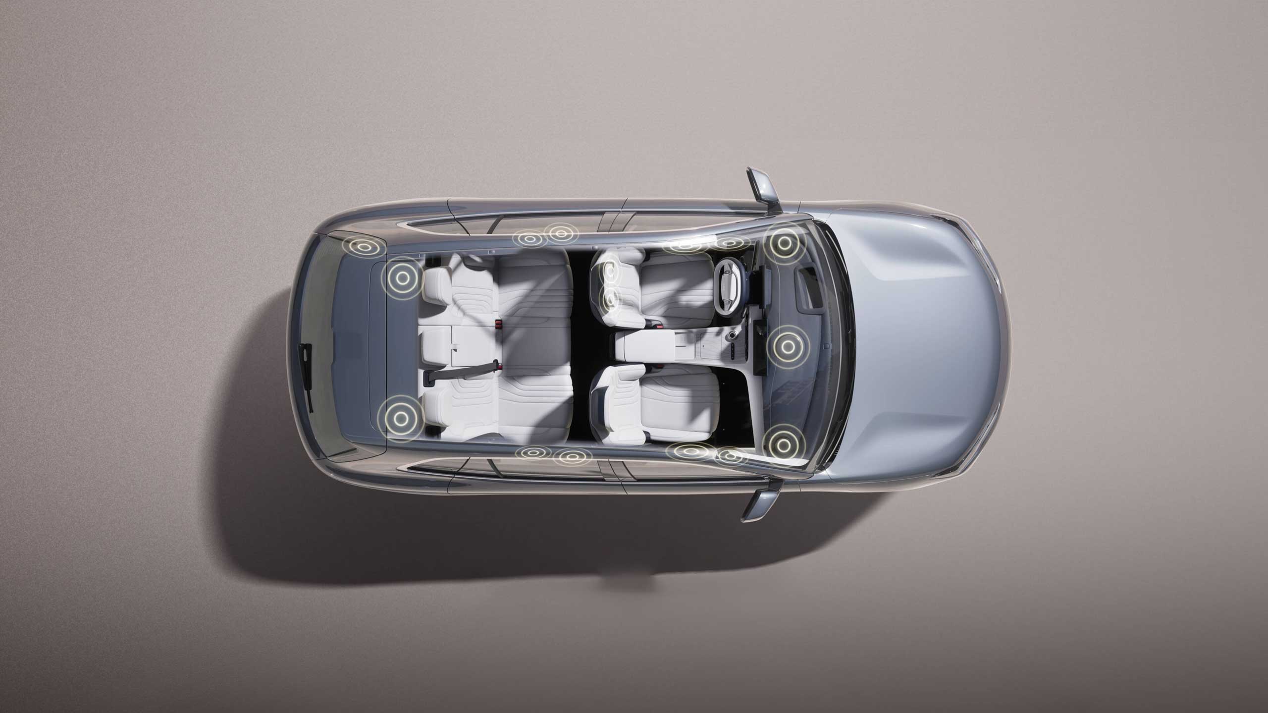 Layout speaker Flyme pada Geely EX5